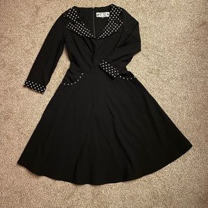 Vixen A-line polka dot swing dress